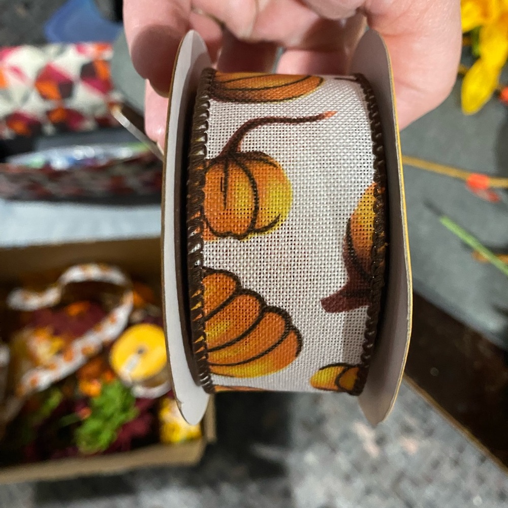 Pumpkin Print Ribbon